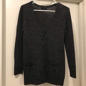 GAP charcoal grey wool cardigan, XS.